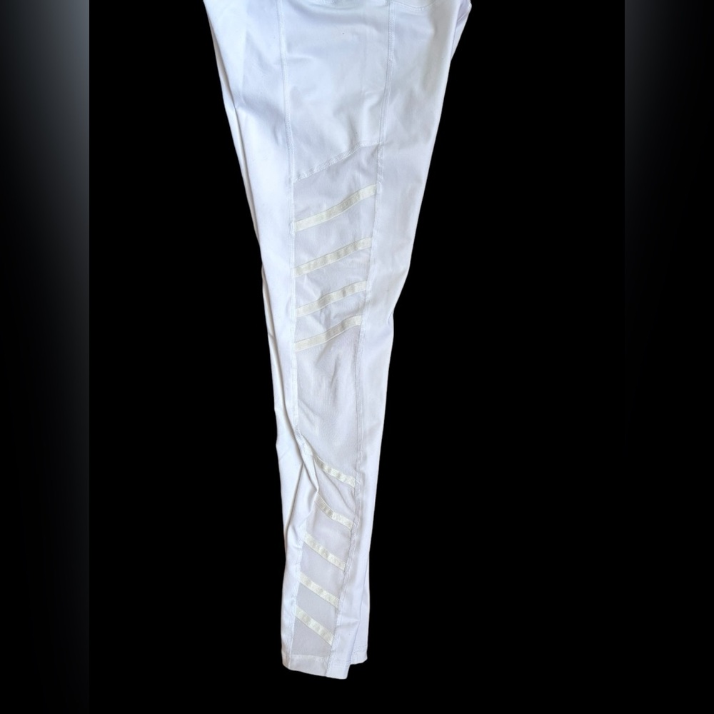 BUFFBUNNY Mesh High Waisted White Leggings Women’s Size S - Picture 10 of 12